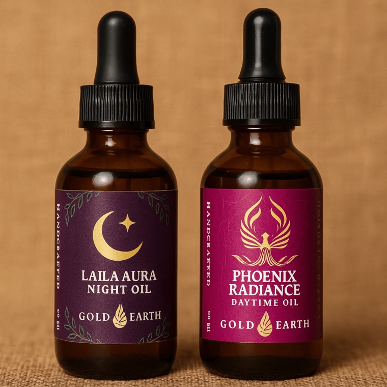 Laila and Phoenix Glow Duo natural face oils